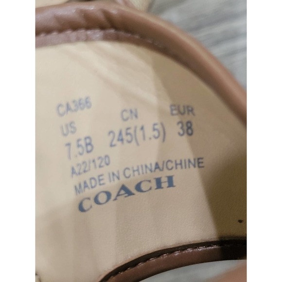 COACH Sloan Monogram Espadrille Slip On Block Heels Size 7.5 - Picture 9 of 9